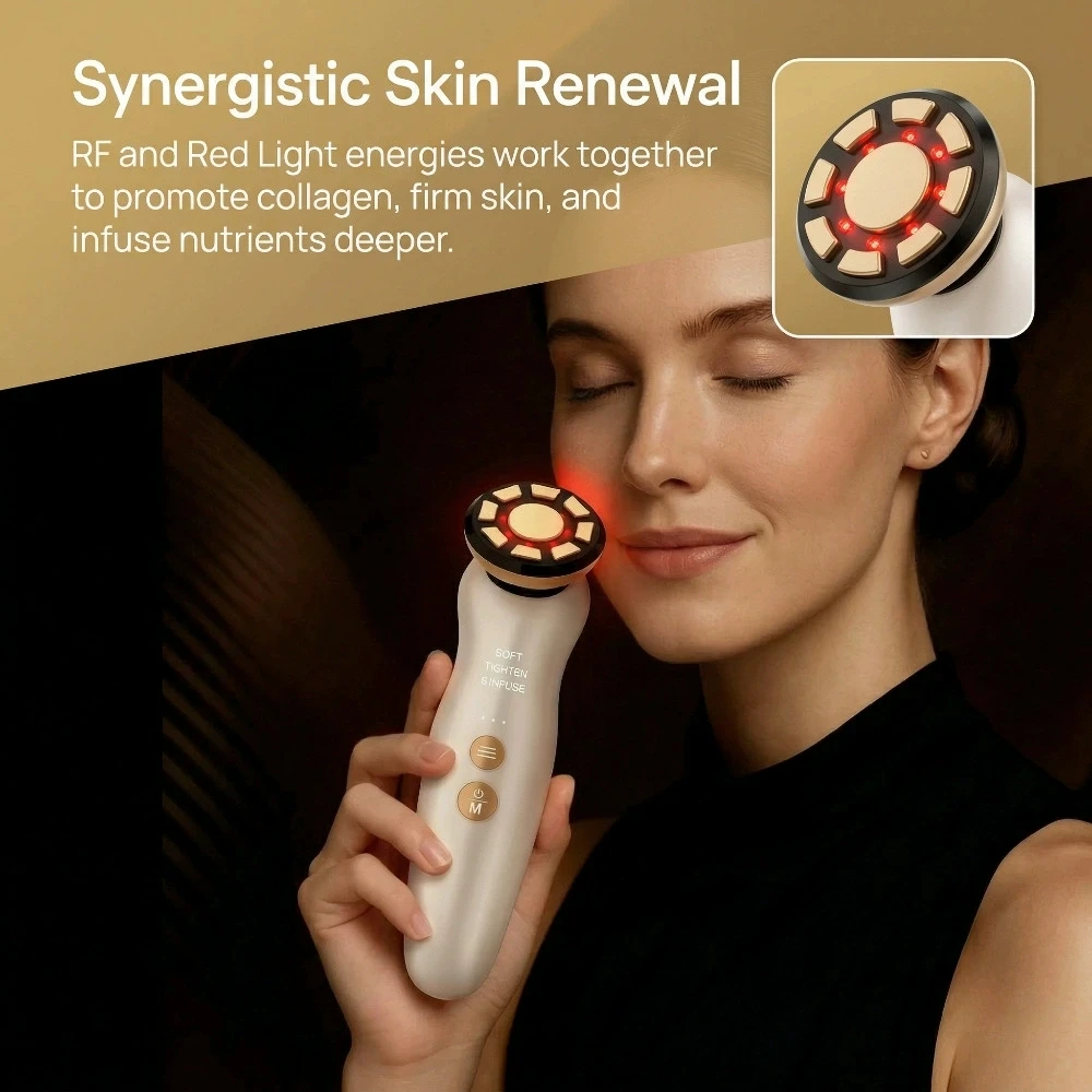 Galvanic Skin Sensor - RF 페이셜 마사지기 LED 라이트 테라피