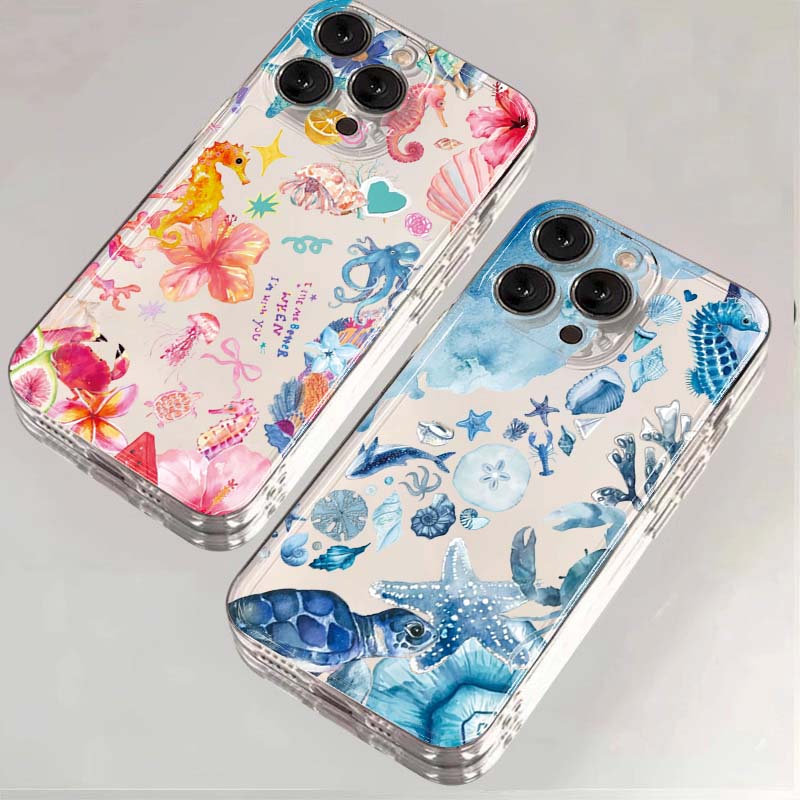 Samsung Galaxy A55 - 여름 만화 거북이 패턴 삼성 갤럭시