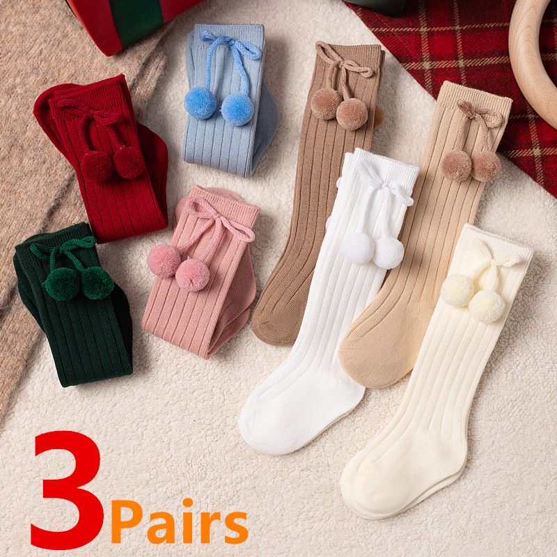 Baby Sock Oximeter - 3 짝/몫 베이비 볼 무릎 높은