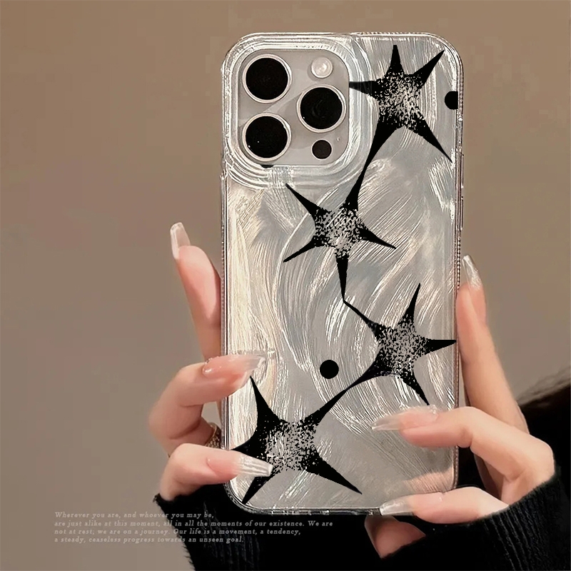 Apple Iphone 15 Pro Max - 샤이닝 스타 트렌디 패턴 폰 케이스