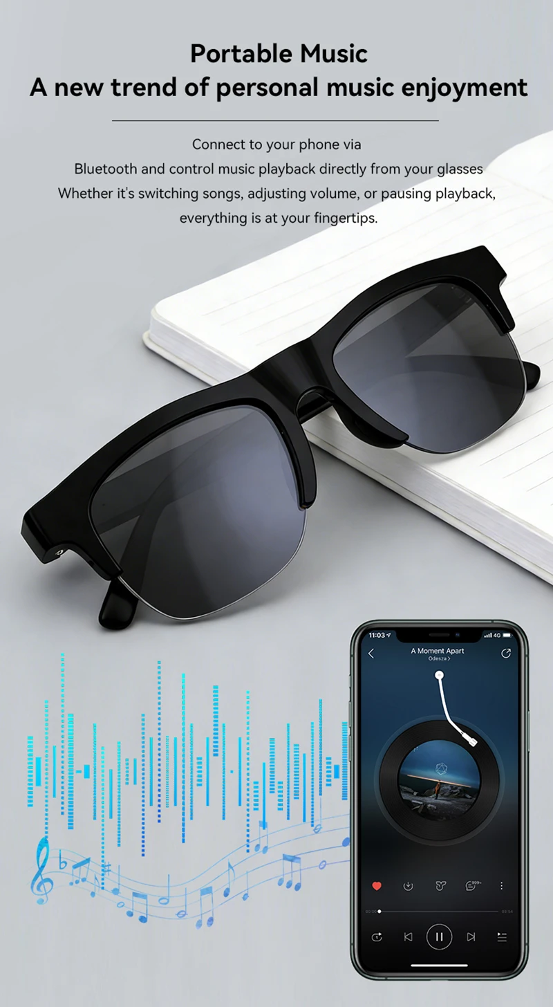 레노버 스마트 안경 음성 어시스턴트 음악 터치 컨트롤  - Smart Glasses Lens 리뷰 및 가격