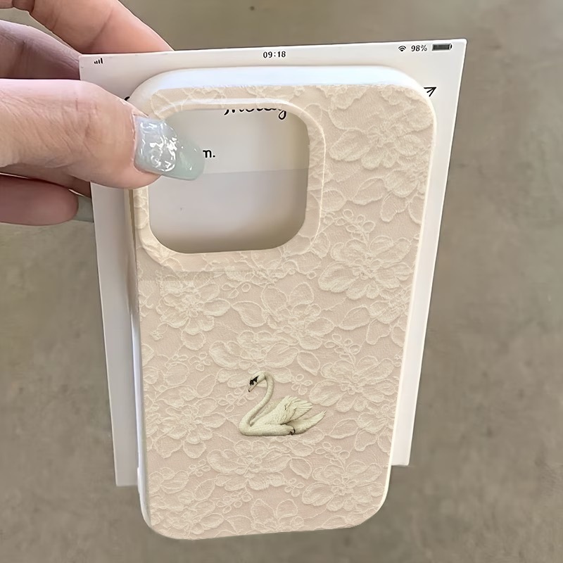 레이스 스완 패턴 리치 텍스처 폰 케이스 (아이폰 17 - Apple Iphone 15 Pro Max 리뷰 및 가격